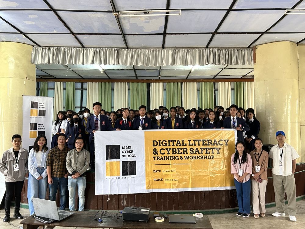 Participants during the media literacy workshop held at Rüzhükhrie Higher Secondary School on May 20.